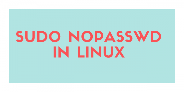 Sudo Nopasswd in Linux