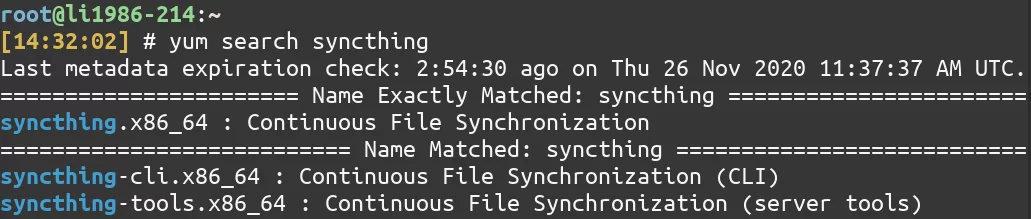 Yum Install Syncthing