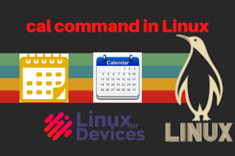 Cal Command In Linux