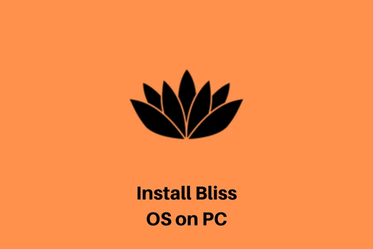 Install Bliss Os On PC