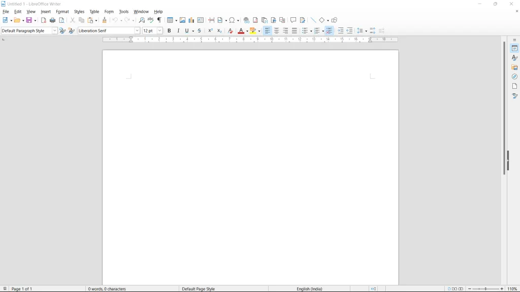 Libre Office Interface