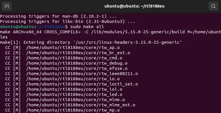 Ubuntu Compile Driver Files