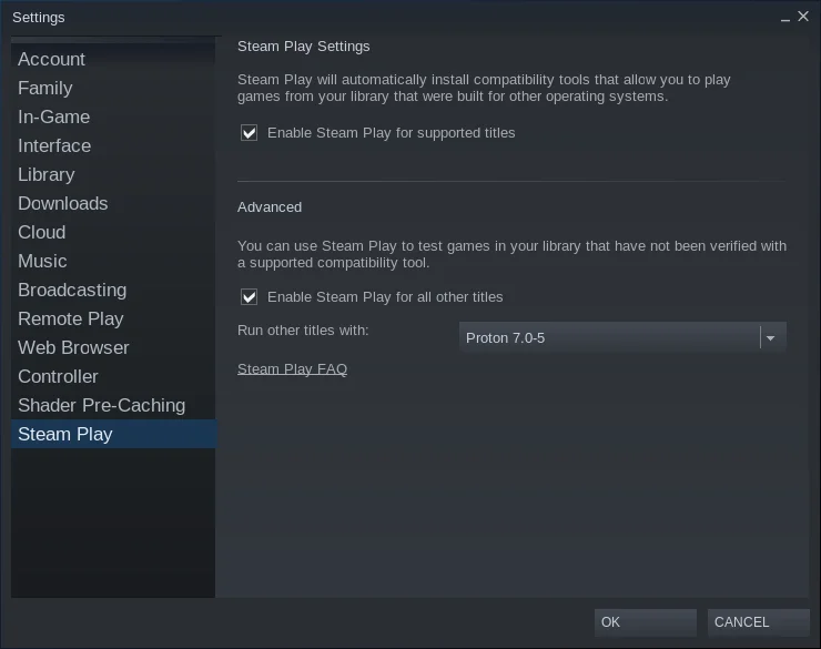 Enable Proton Compatibility Layer In Steam