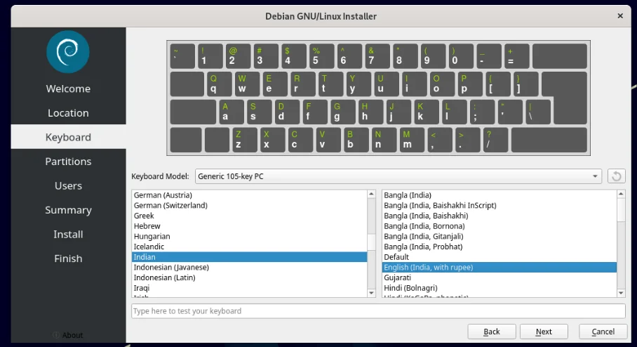 Select Your Keyboard Layout