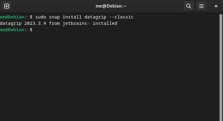 Installing DataGrip Using Snap