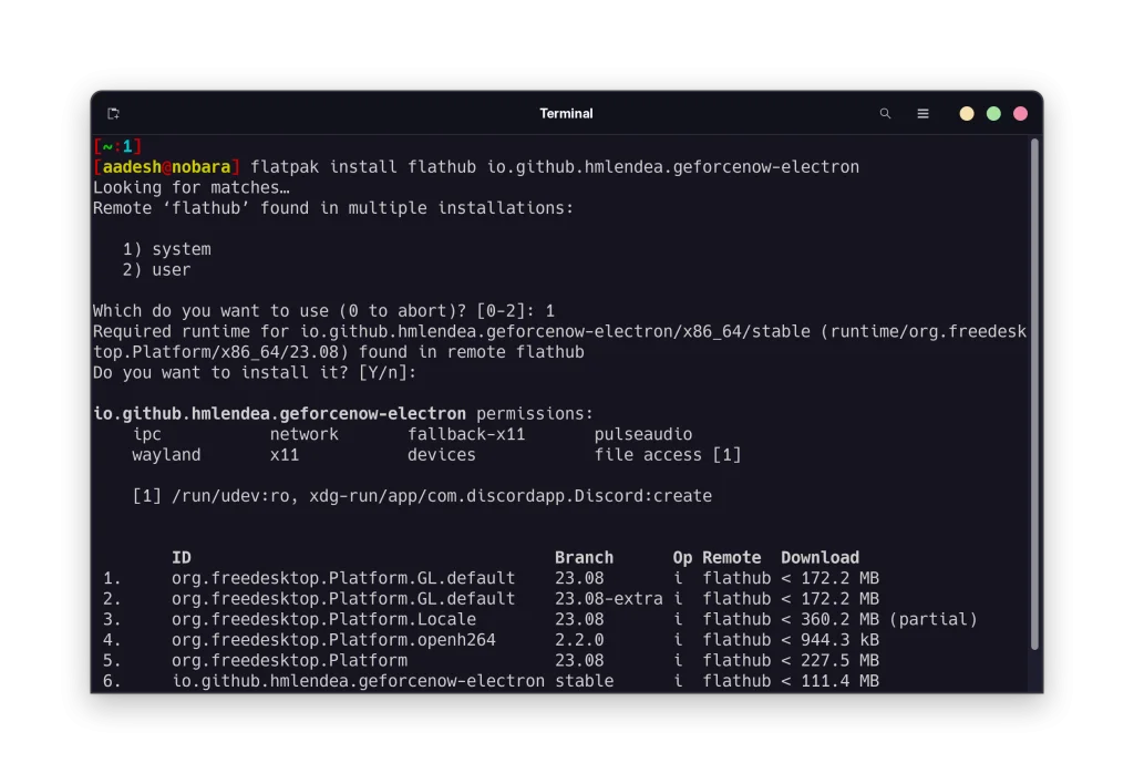 Installing GeForce Now Electron On Linux