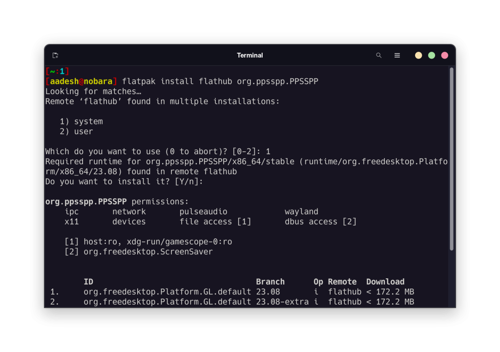 Installing PPSSPP From Flathub Via The Command Line