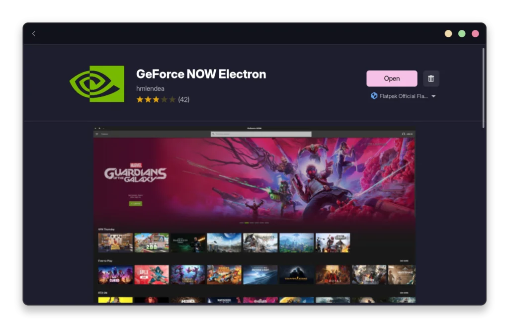 You Can Also Install GeForce Now Electron From The GUI Store