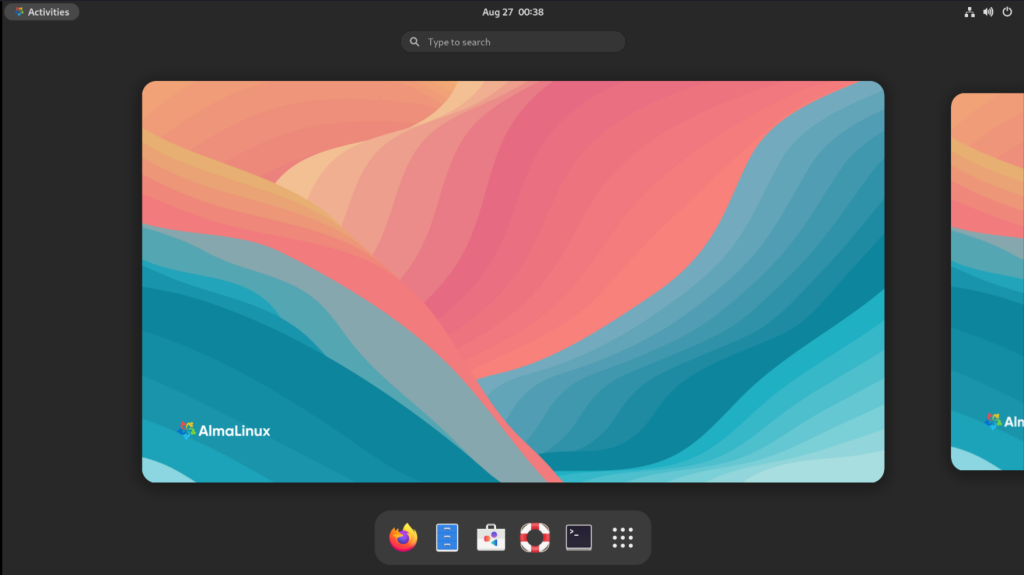 AlmaLinux With GNOME Desktop