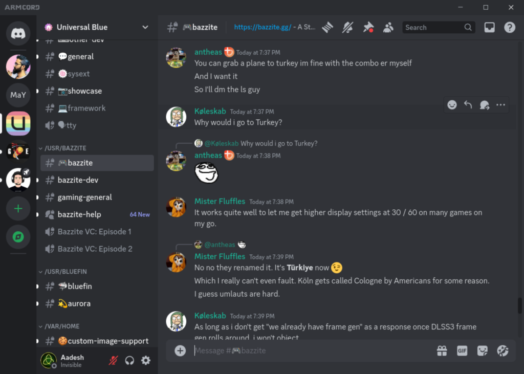 Armcord Interface Can Look Similar To Discord