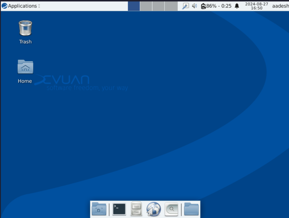 Devuan Linux With XFCE Desktop Environment