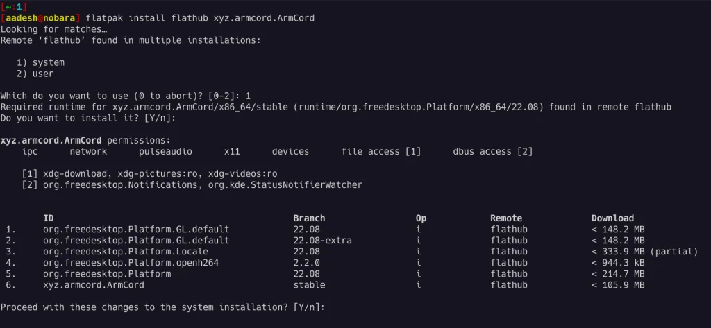 Installing Armcord On Nobara Linux