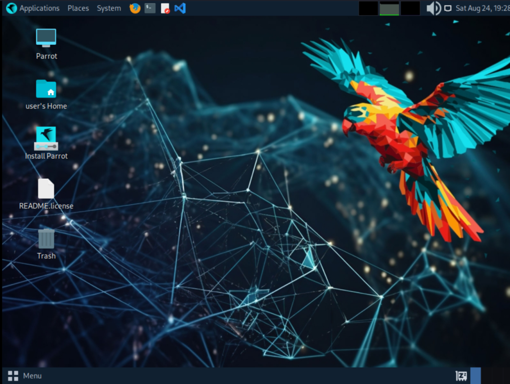 Launch Install Parrot From The Desktop