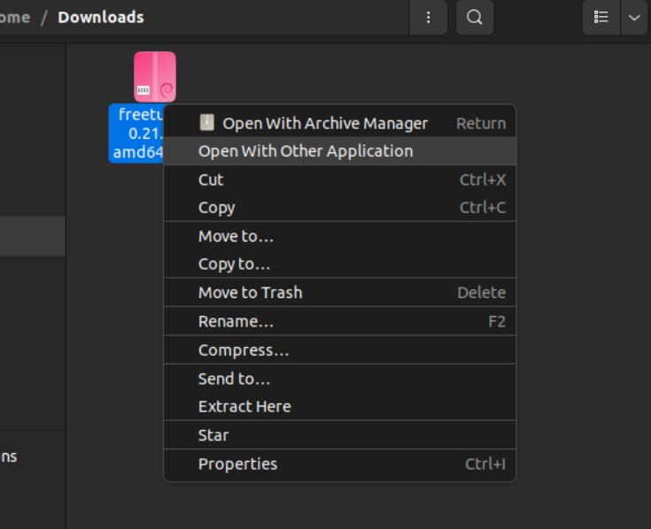 Open The Deb File With Another Application