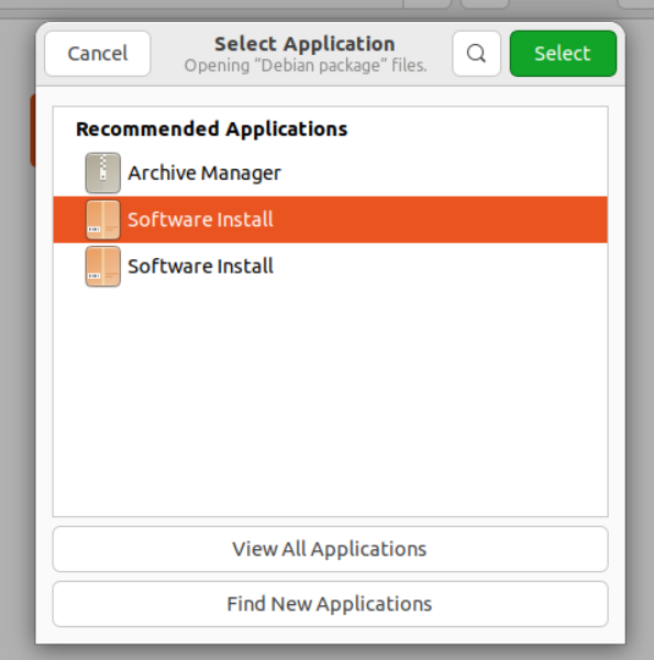 Select Software Install In The Dialog Box