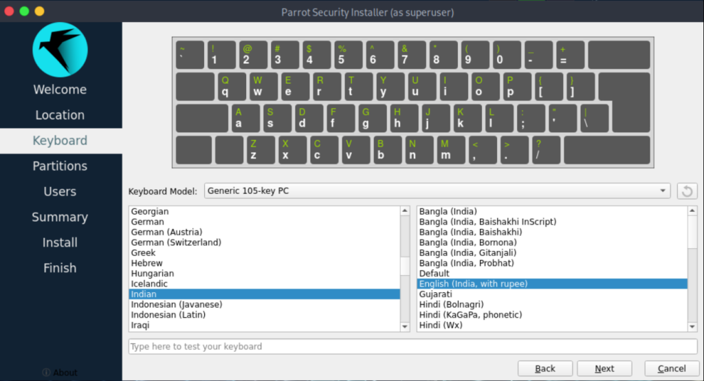 Select Your Keyboard Layout