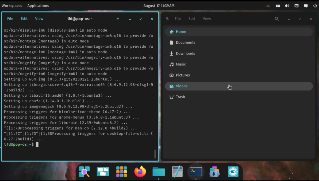 Tiling Apps On The Cosmic Desktop