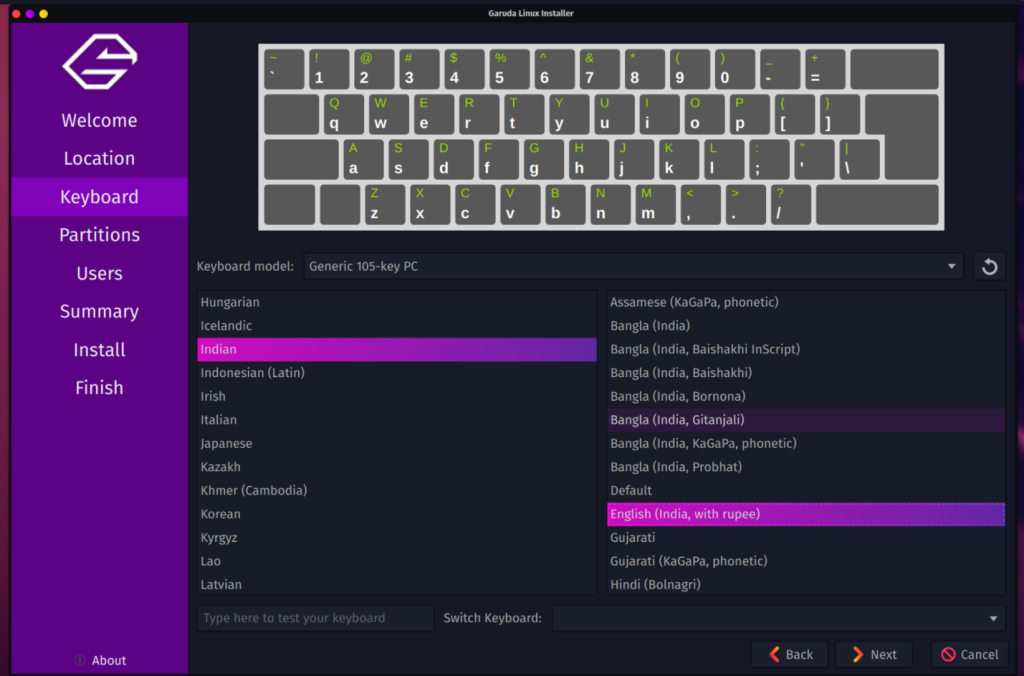 Select The Appropriate Keyboard Layout