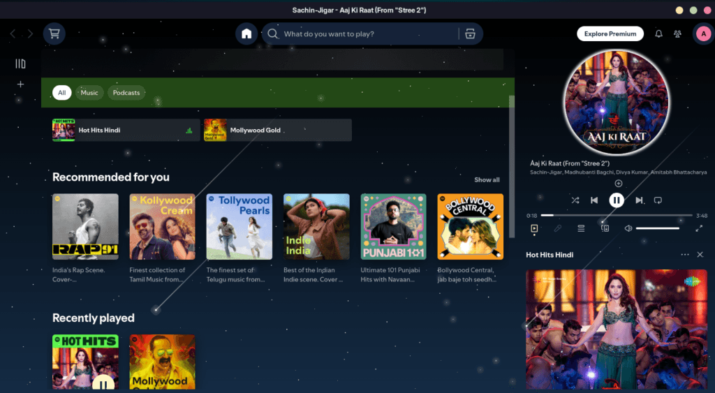 Customized Spotify Interface