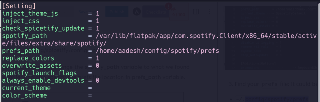 Specify The Location Of The Prefs And Spotify Path