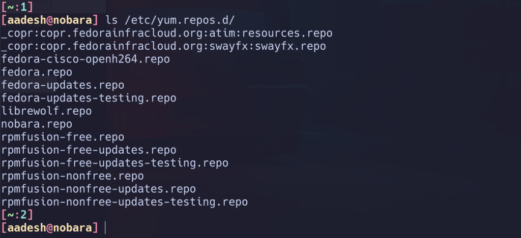 Listing The Repositories Present On Your System