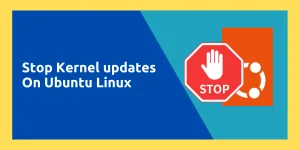 Stop Kernel Updates On Ubuntu Linux